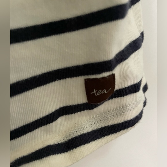 Navy And White Stripped Tea Collection Dress - Picture 4 of 5